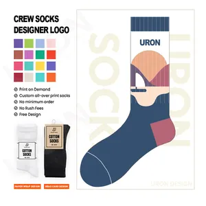 Chất Lượng Cao Tùy Chỉnh Thiết Kế Crew Socks Thời Trang Đường Phố Thiết Kế Vớ Thiết Kế Logo Riêng Crew Socks