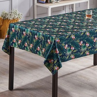 Nappe en PVC tissé RNPT, imperméable et résistante à l'huile, motif floral, style luxueux PW94-R319-1