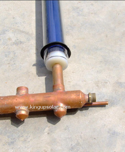 Tubi sottovuoto solare heat pipe in rame con piena alluminio fin set per il collettore solare con solar keymark - Product Image 3
