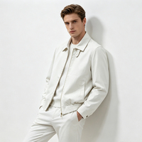 Blouson Bomber Vintage Homme en Toile Crochetée Respirante, Coupe-Vent Léger et Décontracté avec Fermeture Éclair et Col Rabattable pour l'Automne