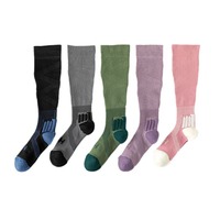 Nouvelles chaussettes de compression tricotées pour femmes automne/hiver, vente en gros ODM, pour fitness, golf, tennis et chaussettes en polyester