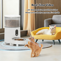 Distributeur automatique de nourriture pour animaux de compagnie OEM 6L, contrôle intelligent par application WiFi, distributeur de nourriture pour chat et chien, anti-fuite, en plastique avec fonction caméra