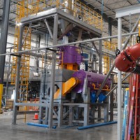 Mélangeur horizontal robuste pour poudres, machine de mélange à ruban automatique pour l'industrie chimique minérale CE OEM