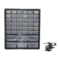 General US Boîte de rangement pour outils Boîte en plastique avec vis Pièces de rechange Boîte à outils portable à emporter