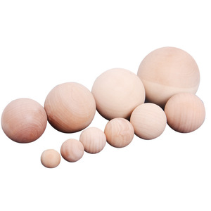 Esferas de Madera Sin Acabado Certificadas por FSC, de 1-9 cm, Lisas, de Haya y Abedul, para Juguetes Educativos Montessori y Manualidades, Venta al Por Mayor - Product Image 1