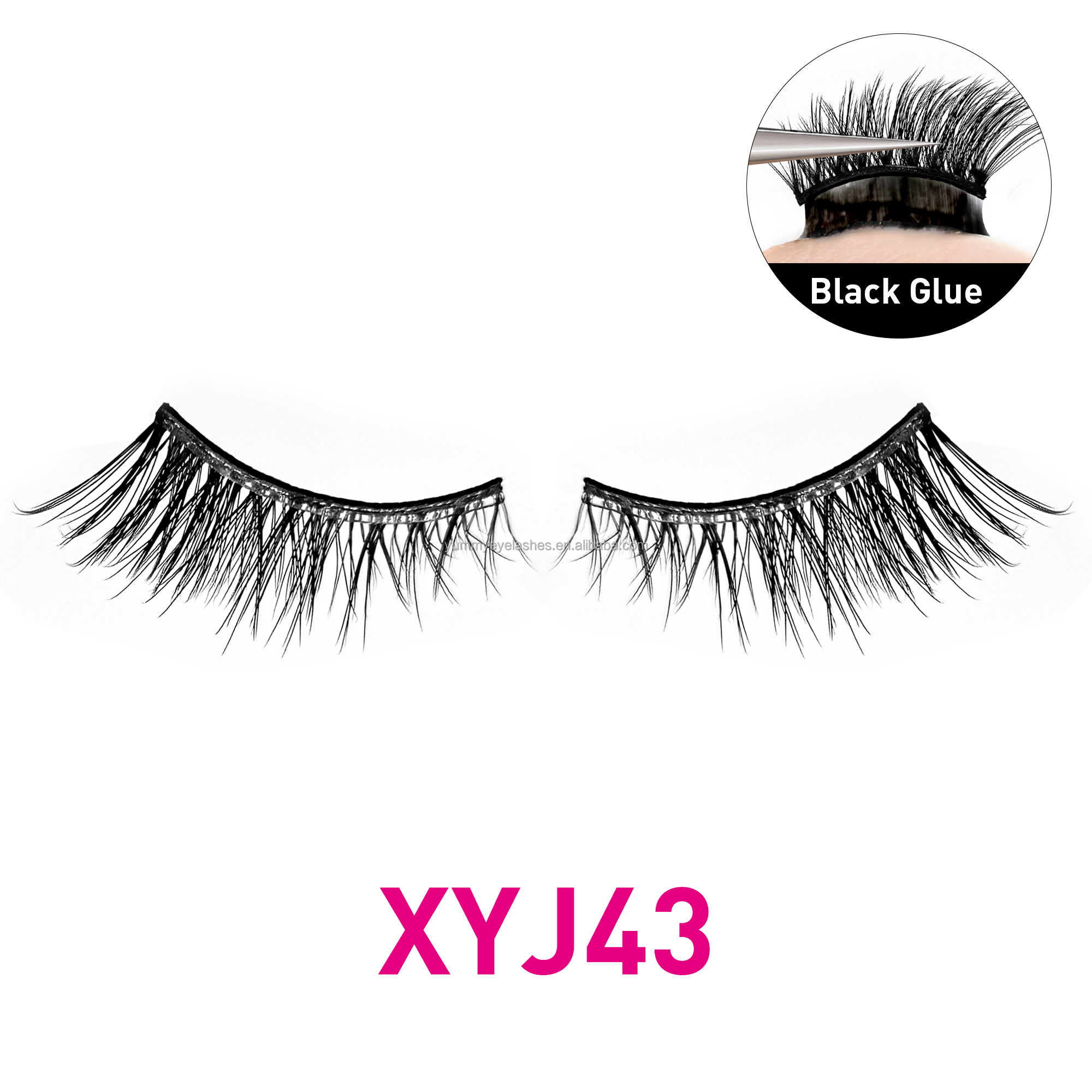 Pré-collées, demi-faux cils 43
