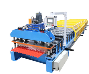 필수 모터 베어링 핵심 구성 요소가있는 기계 골판지 지붕 시트 기계 만들기 완전 자동 유약 금속 타일 - Product Image 2