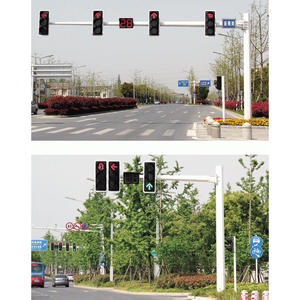 Poteau de signalisation routière en acier galvanisé à LED solaire extérieur pour utilisation routière - Product Image 4