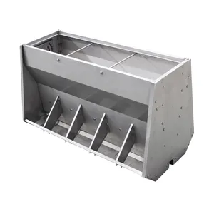 Double size Stainless steel Swine Fatten feeder pig farm trough