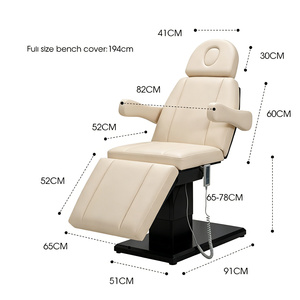 Fauteuil de soin esthétique électrique multifonctionnel moderne et élégant pour l'extension de cils, les soins du visage et les traitements de spa - Product Image 5
