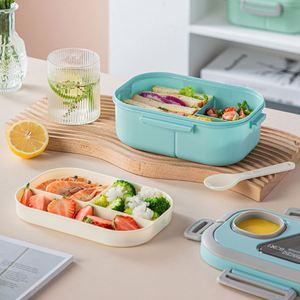 Boîte à lunch scellée à double couche, grande capacité, anti-fuite, boîte à lunch bento - Product Image 3