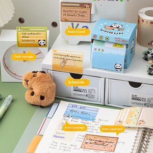Pull-out Cartoon <b>Note</b> Box Creative <b>Sticky</b> <b>Notes</b>, High Aesthetic Full Adhesive Correction Memo Stickers for School Office Daily U - Product Image 3