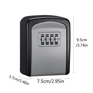 Cassetta di <span class=keywords><strong>Sicurezza</strong></span> con Serratura a Combinazione, Portatile e Impermeabile, Cassaforte con Codice a Quattro Cifre, Robusta in Lega di Alluminio Antifurto - Product Image 2