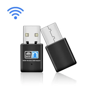 300Mbps 무선 네트워크 카드 USB 와이파이 어댑터 2.4G 와이파이 수신기 어댑터 와이파이 LAN 카드 와이파이 USB2.0 노트북 책상 동글
