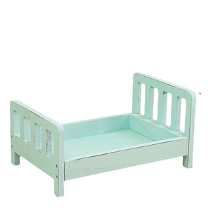 Accesorio de fotografía para niños, cuna de madera de 42cm x 28,5 cm x 21,5 cm para uso en estudio de retratos de recién nacidos - Product Image 3