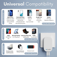 Nuevas Tendencias para 2026, Cargador Plegable Personalizado OEM de 35W para Reino Unido, Adaptador de Pared Rápido con Doble Tipo-C PD QC