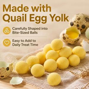 Vente directe usine – Friandises lyophilisées de haute qualité pour chats et chiens, jaune d'œuf de caille, OEM, riches en lécithine naturelle, protéines élevées, sans céréales - Product Image 6