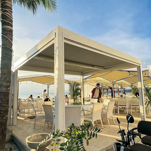Pergola en aluminium pour jardin, imperméable, à toit rigide, avec lamelles orientables, abri de jardin, couverture de terrasse, arche de jardin - Product Image 4