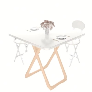 <span class=keywords><strong>Table</strong></span> pliante moderne avec plateau en <span class=keywords><strong>bois</strong></span> et pieds en métal, pas d'<span class=keywords><strong>assemblage</strong></span> requis, pour la maison, la cuisine, le café, le restaurant - Product Image 3