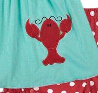 Tenue d'été pour filles : Tunique à manches volantées imprimé écrevisses et homards, short à pois et volants – Qualité supérieure - Product Image 6