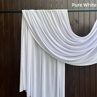 Rideau de fond de scène en mousseline ivoire pour mariage, décoration de toile de fond pour photomaton