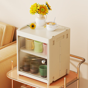Support de rangement anti-poussière pour tasses, porte-tasses à thé et café de bureau avec porte vitrée, organisateur rectangulaire sur pied à 1 niveau - Product Image 1