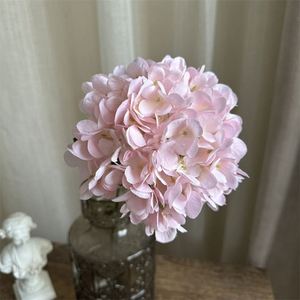 Flor artificial de buena calidad, flor de hortensia rosa de una sola cabeza para decoración del banquete de boda - Product Image 2