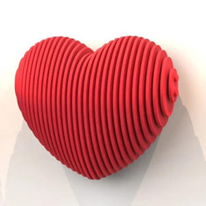 ML-WD045 Corazón Rojo de Madera Maciza, Arte de Pared Personalizable para Decoración del Hogar, Diseño Paramétrico, Decoración de Pared Pulida - Product Image 3