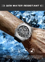 Montre chronographe à quartz pour homme MEGIR 4220 en acier inoxydable doré, luxe