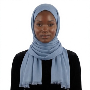 Châle en polyester slub uni avec franges pour femme, léger, respirant, doux, personnalisable OEM ODM, vente en gros - Product Image 4