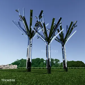 Vincentaa Modern Outdoor Stainless Steel Tree Sculpture Custom Metal Sculpture Outdoor Large