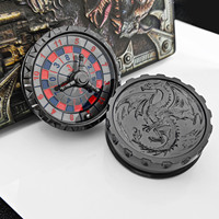Nouvelle Roulette Métallique Double Rotation Dragon Pointer, Accessoire de Jeu de Société Peint à la Mode avec Boîte Cadeau
