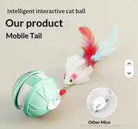 Jouet interactif pour chat en forme de balle, écologique, dessin animé, balle roulante automatique, puzzle pour chats laso, utilisation en intérieur, laser LED pour entraînement des animaux de compagnie en intérieur