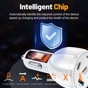 USB+PD QC3.0 5-in-1 <b>Magnetic</b> Fireproof Car Fast-<b>Charging</b> Charger for Mobile Phone & Laptop - Product Image 4