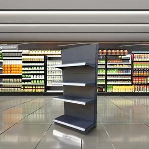Étagères de présentation métalliques légères sur mesure pour supermarchés et pharmacies, gondoles pour l'épicerie - Product Image 5