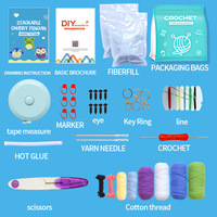 Kit de Crochet Manuel d'Instructions en Anglais Bestseller – Ensemble DIY Fait Main pour Tricot, Pelote de Fil Acrylique, Poupée Dessin Animé, Ornement