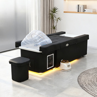 Lit de massage thaïlandais professionnel électrique moderne avec LED pour salon de coiffure, spa capillaire, lavage des cheveux, pédicure, spa pour les pieds et massage du dos - Vente chaude