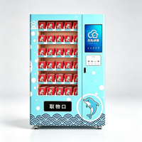 Distributeur automatique réfrigéré intelligent commercial pour snacks et boissons, écran tactile, paiement sans espèces, homologué CE, capacité 300-600