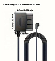 Kit de câblage OBD extra long de 10 pieds TYPE-C 5V3A pour caméra embarquée DVR, alimentation Plug and Play via port OBD, câble abaisseur de tension