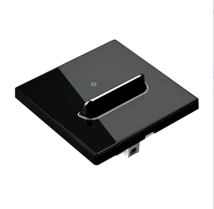 2.5D Frosted Tempered Glass LED Tường chuyển đổi bảng điều chỉnh lật thiết kế dễ dàng làm sạch đa-chỉ số màu PC ngọn lửa 220V 16A Touch Panel - Product Image 1