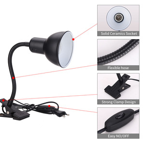 Bò sát nhiệt Đèn UVA/UVB rùa Aquarium Tank sưởi ấm đèn với kẹp <span class=keywords><strong>Basking</strong></span> đèn cho thằn lằn rùa rắn Aquarium thủy sản - Product Image 4