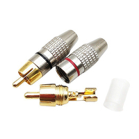 Connecteur Audio plaqué or à extrémité de haute qualité prise RCA en métal pour connecteur de câble audio de haut-parleur