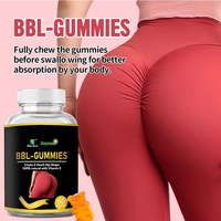 Winstown OEM BBL Gummies pour l'amélioration des hanches à la pêche, supplément de vitamine E, soutien naturel pour le lifting des fesses et des courbes corporelles