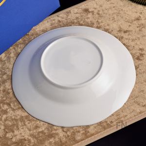 Plato de Sopa de Porcelana China con Estampado de Plantas Vintage Europeo, Plato Decorativo para la Mesa, para el Regreso a Clases - Product Image 3