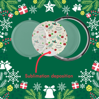 Sous-banque Sublimation En Plastique De Noël Spinning Photo Ornement Suspendu Cadre Boules Photo Titulaire Décor