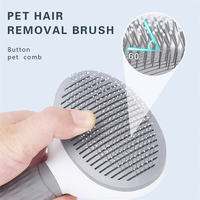 Brosse et peigne pour poils d'animaux pour chiens et chats, accessoires de toilettage pour animaux de compagnie en plastique de luxe
