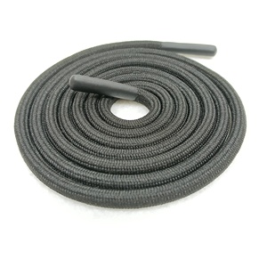 Custom Black Round Soft Polyester Cord RPET Material <b>Drawstring</b> Hoodie Cord Wholesale - Product Image 5