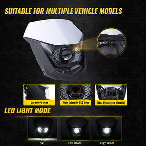 Accesorios para motocicleta Dirt <span class=keywords><strong>Bike</strong></span>, Kit de faros LED delanteros con máscara, faros LED universales para KTM, <span class=keywords><strong>Husqvarna</strong></span>, GasGas Enduro - Product Image 2