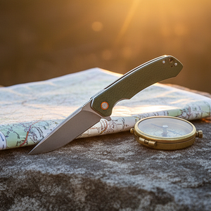 Couteau pliant personnalisé en acier D2, lame en acier, manche en aluminium traité CNC, portable, pour la chasse, le camping, les outils EDC, couteau tactique - Product Image 5