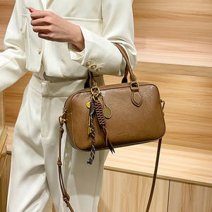 New Fashion <b>Square</b> Hand Bags Office Ladies Vintage Style Microfiber Leather Shoulder Bag Woman Handbag With Lovely Charm - Product Image 5